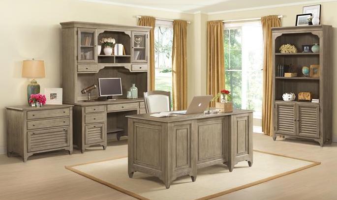 The Myra Collection By Riverside Furniture The Myra Collection Will Add That Coastal Cottage Feel To Your Office Finishes Of Natural And Paperwhite Lend A Casual Elegance While Select Pieces Are