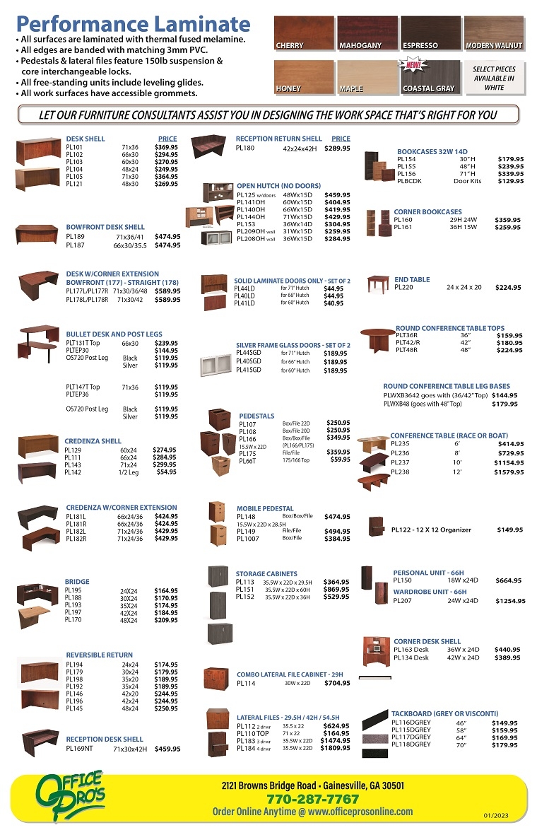 Office Pro's Modular Laminate Furniture