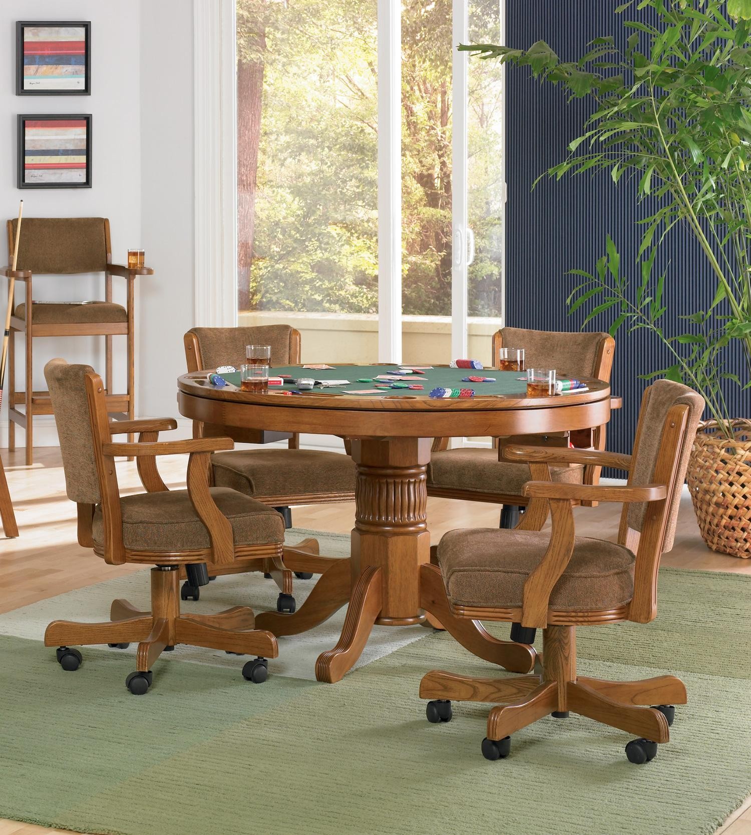 Mitchell 3-in-1 Game Table & 4 Chairs Oak