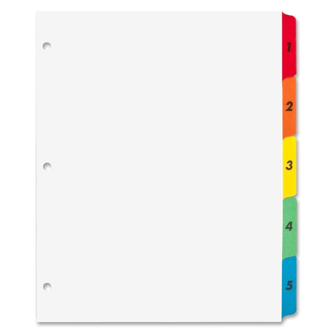 Sparco Color Coded Indexing System 5 tab