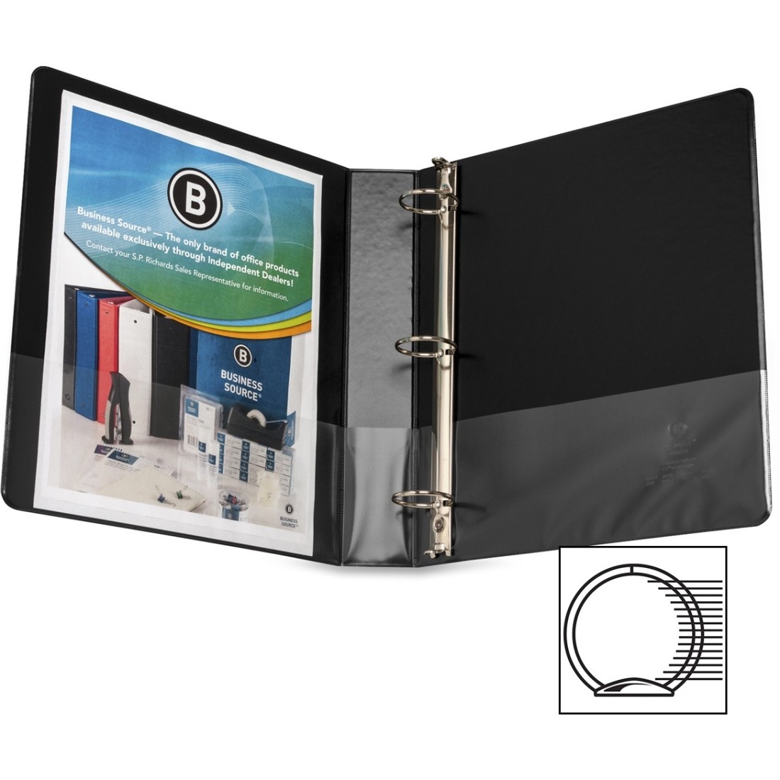 Business Source Round Ring Binder 1 1/2"