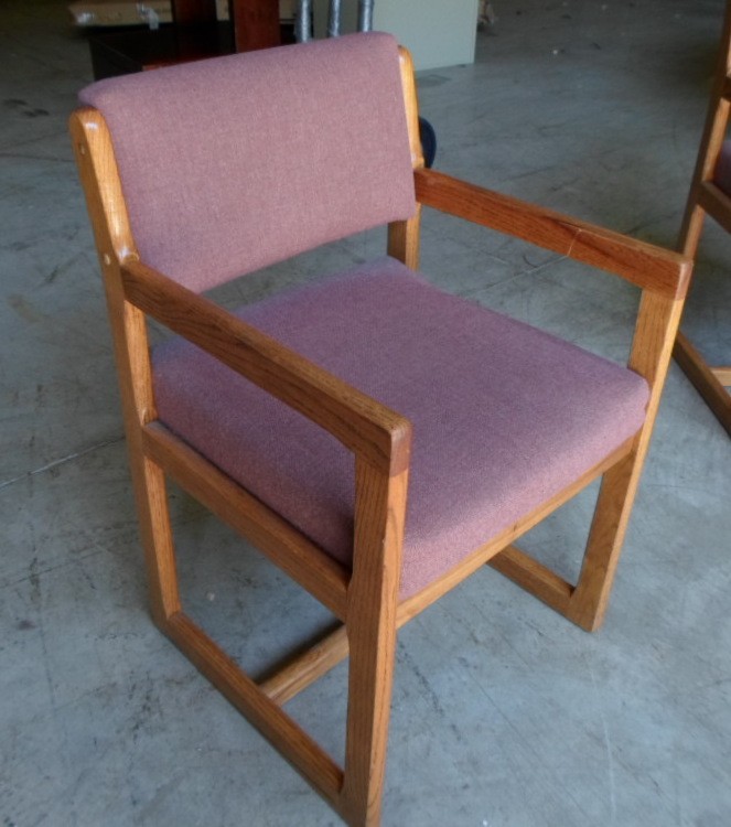 Fabric And Wood Guest Chair