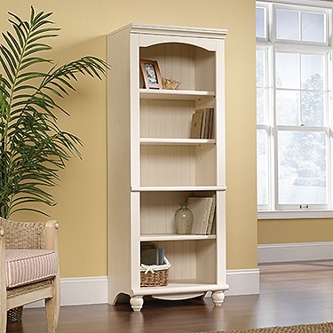 158085 Harbor View Antique White Bookcase