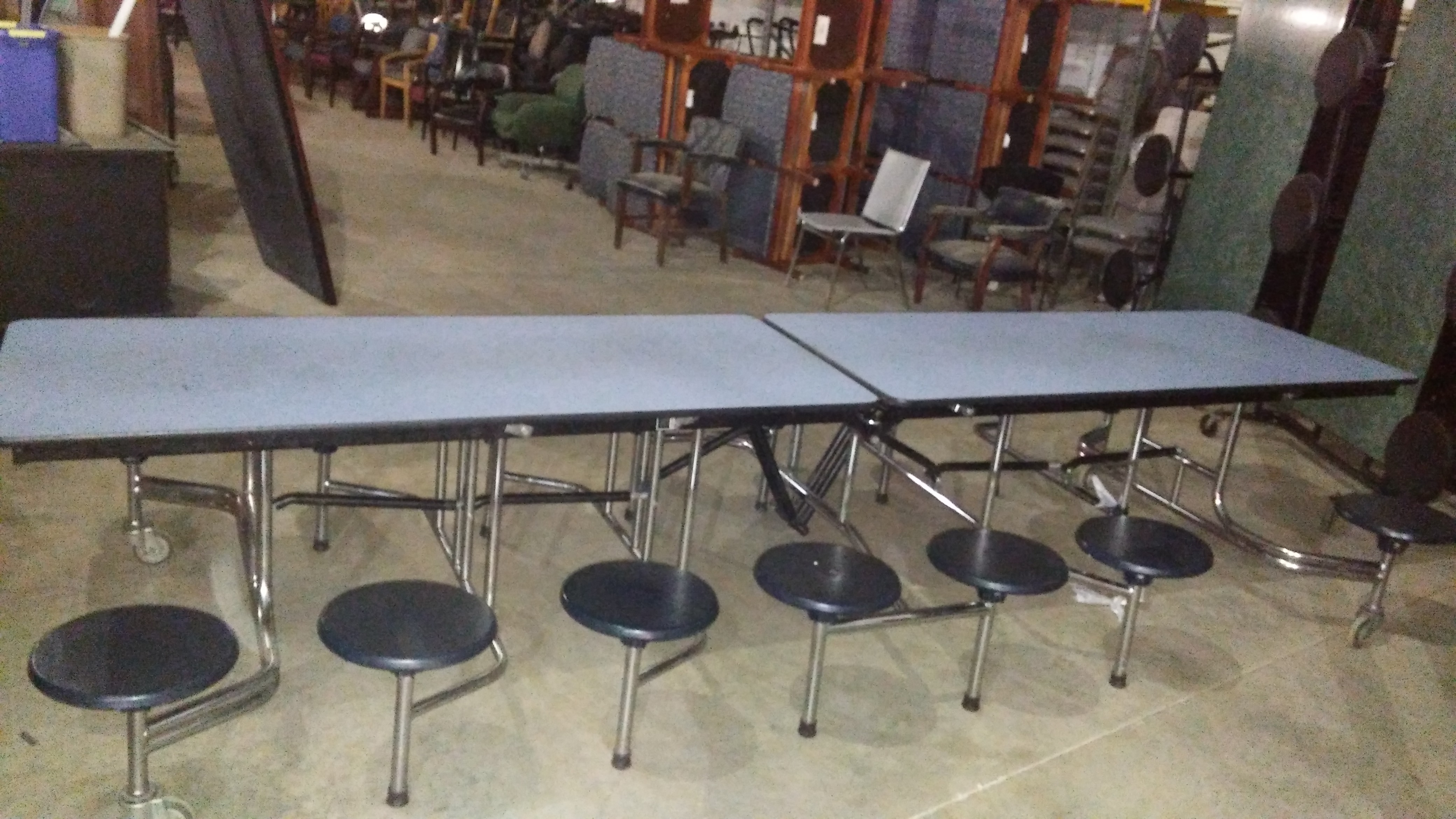 Fourteen Seat Laminate Folding Cafeteria Table 