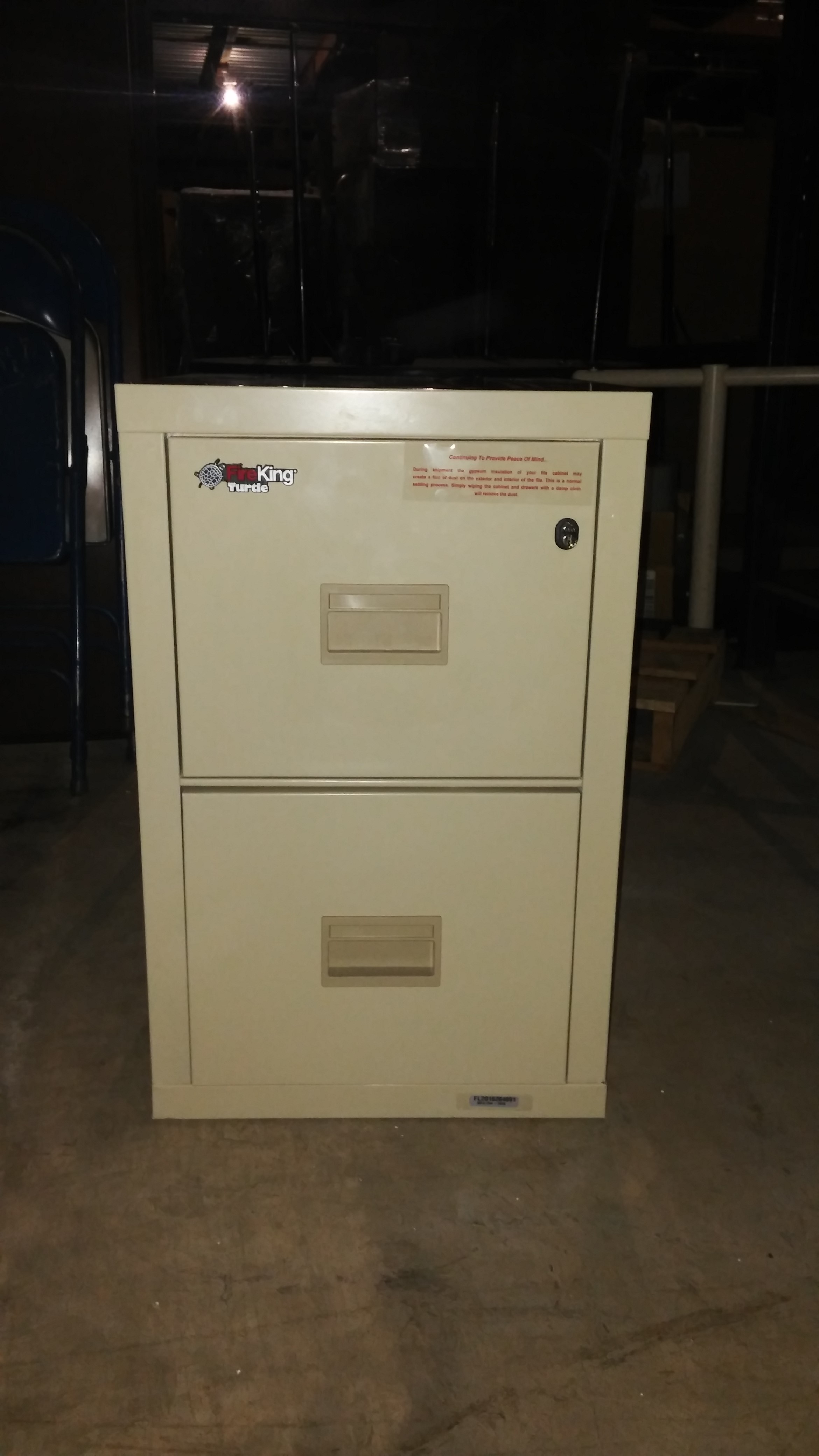 Fireking Turtle 2 Drawer Fireproof Filing Cabinet Putty