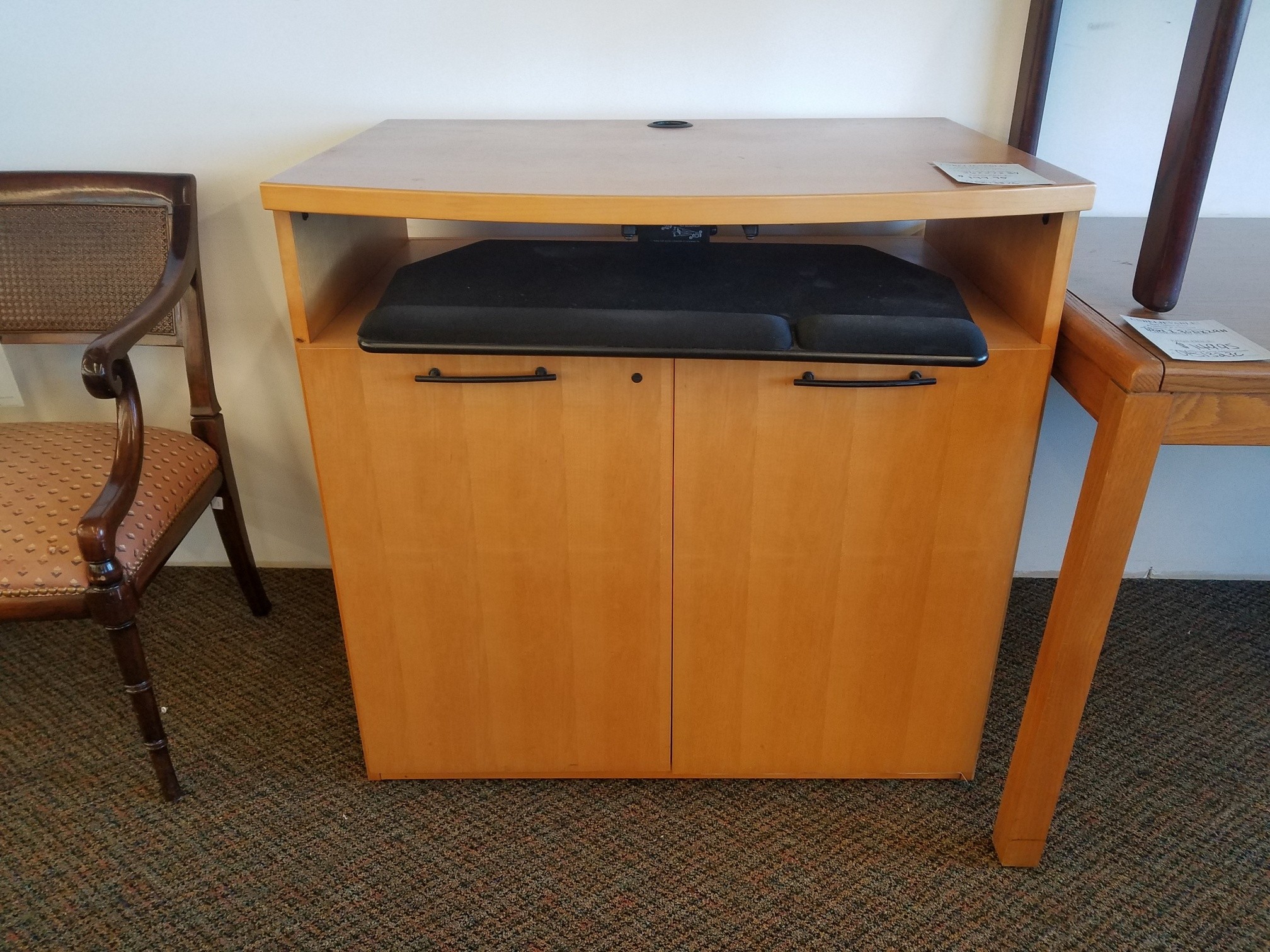 Used Honey Computer Stand