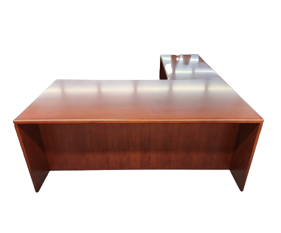 CLOSEOUT - Cherryman L-Shaped Desk - Ruby