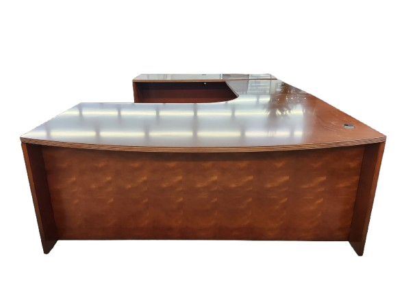 Closeout, Cherryman U-Shaped Bowfront Desk 