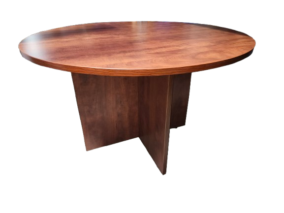 Used Cherry Laminate 4' Round Conference Table