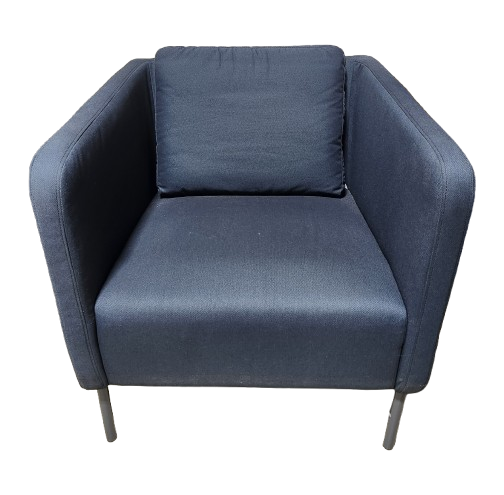 Used Slate Blue Club Chair 