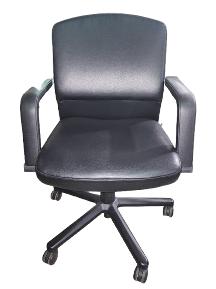 Used Black Faux Leather Conference Chair