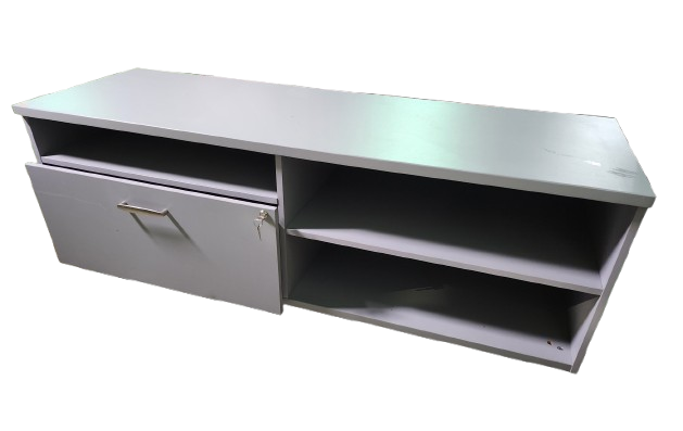 Preowned Gray Laminate Credenza