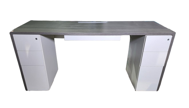 Closeout Cherryman iDesk M Series Double Pedestal Desk