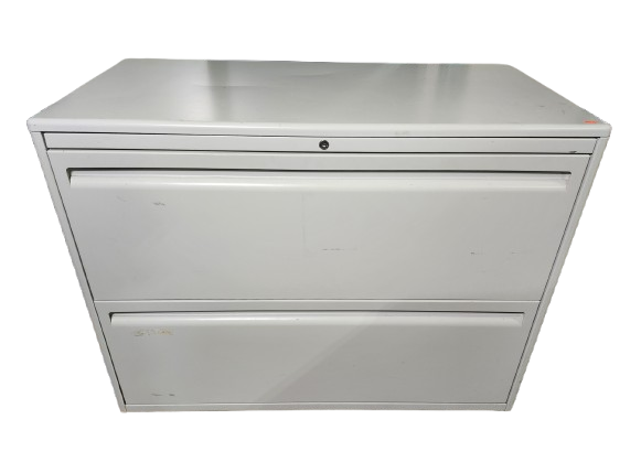Preowned Two Drawer Metal Lateral File Cabinet