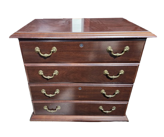 Preowned Mahogany Laminate Lateral File Cabinet