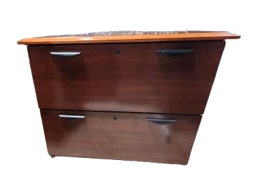 Preowned Cherry Finish Lateral File Cabinet
