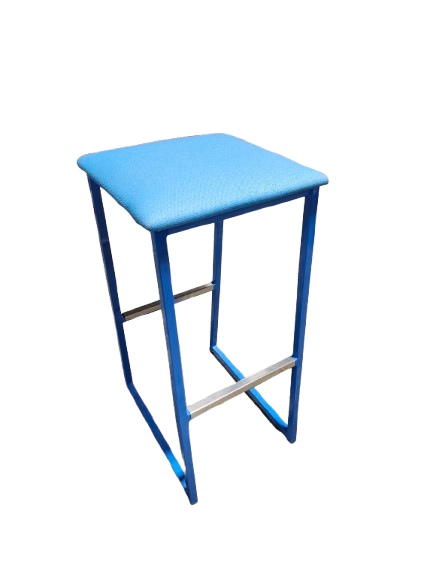 Preowned Backless Bar Stools, Aqua