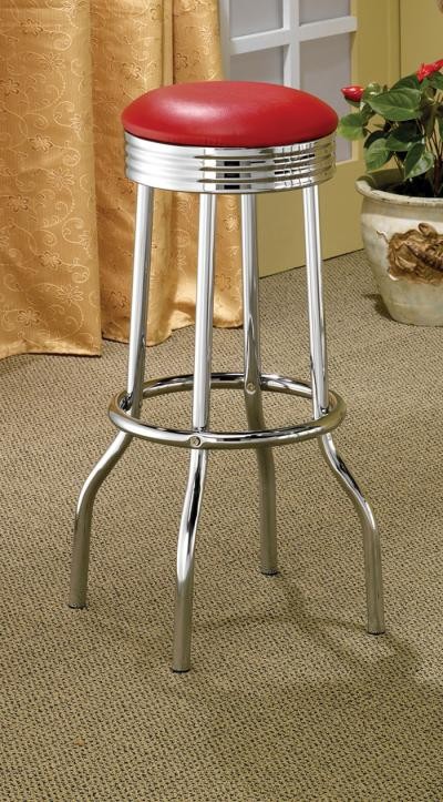 Cleveland Collection Chrome Plated Soda Fountain Bar Stool