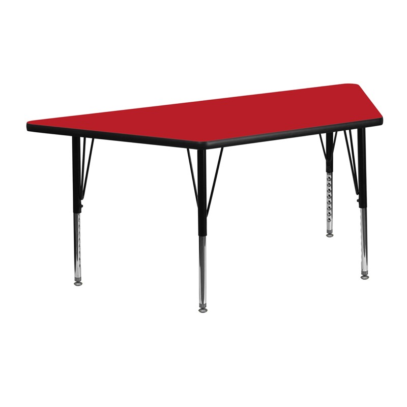 Trapezoid Activity Table 24x48 Red