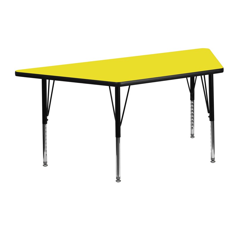 Trapezoid Activity Table 30x60 Yellow