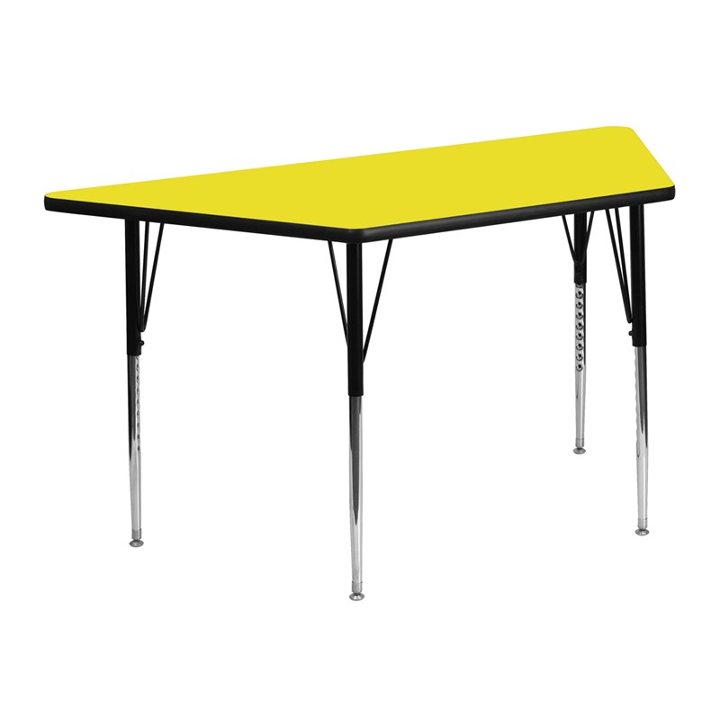 Trapezoid Activity Table 24x48 Yellow