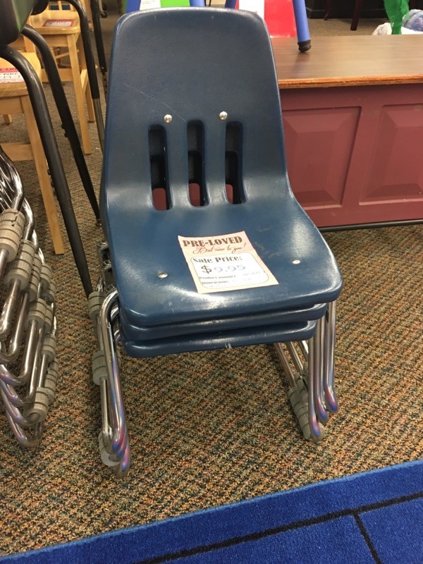 12" Navy Children's Stack Chair