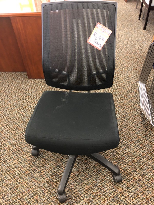 Black Task Chair Without Arms