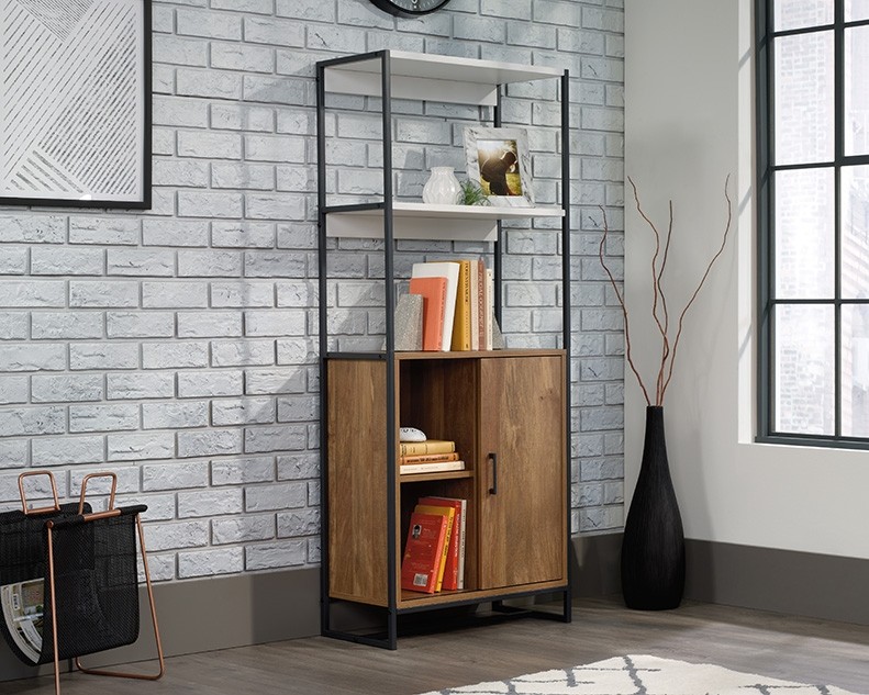 Tremont Row Modern Open Shelf Bookcase with Door by Sauder, 427971