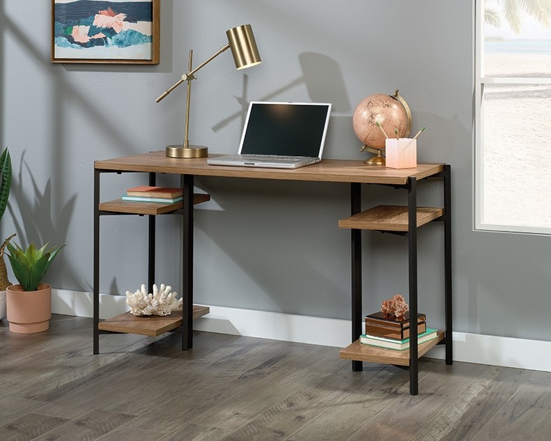 North Avenue Industrial Computer Desk with Open Shelves by Sauder, 428203