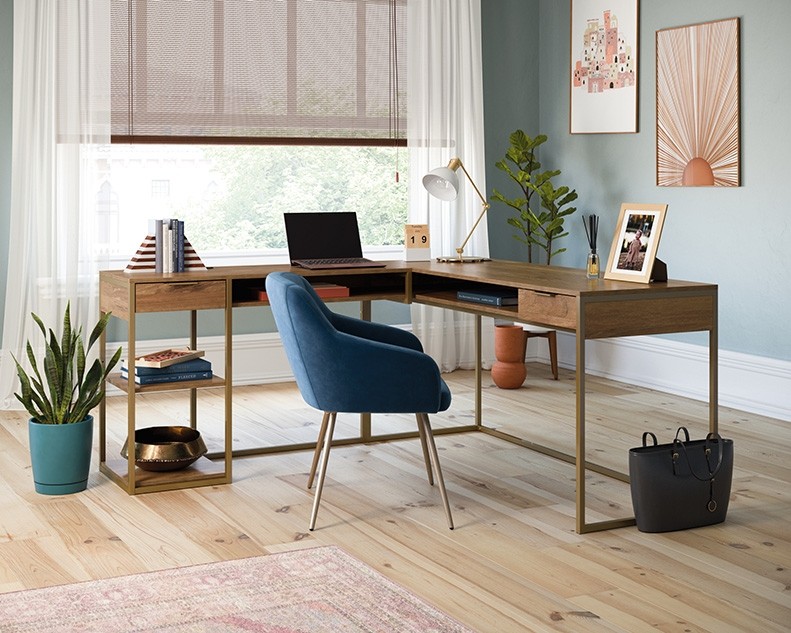 International Lux Modern L-Shaped Desk by Sauder, 428210