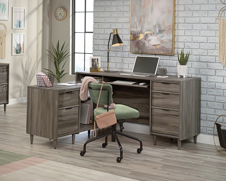 Clifford Place L-Shaped Desk with Storage by Sauder, 429503