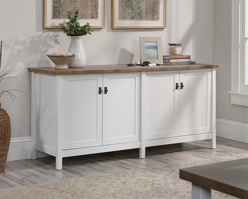 Cottage Road ® Collection White Home Office Credenza with File Rack by Sauder, 430229