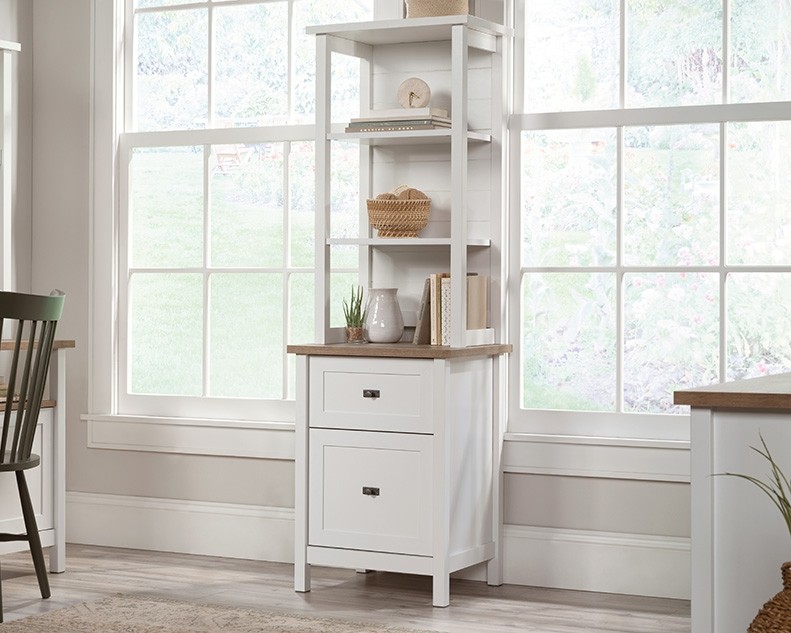 Cottage Road ® Collection White Storage Tower Cabinet with Drawers by Sauder, 430235