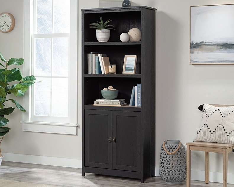 Cottage Road ® Collection 5-Shelf Library Bookcase with Doors by Sauder, 431262