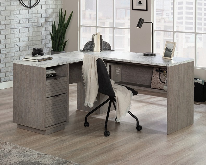 East Rock Contemporary L-Shaped Desk by Sauder, 431764