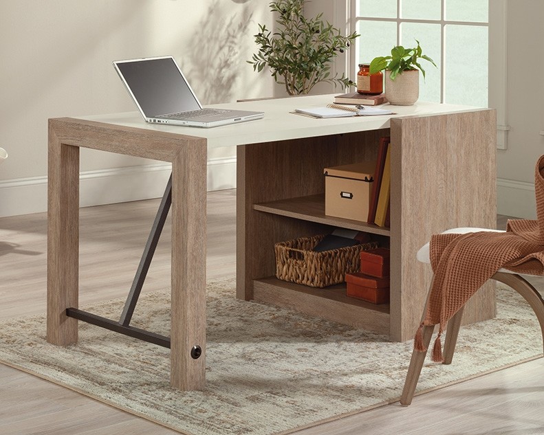 Dixon City Desk with Storage Shelves by Sauder, 432893