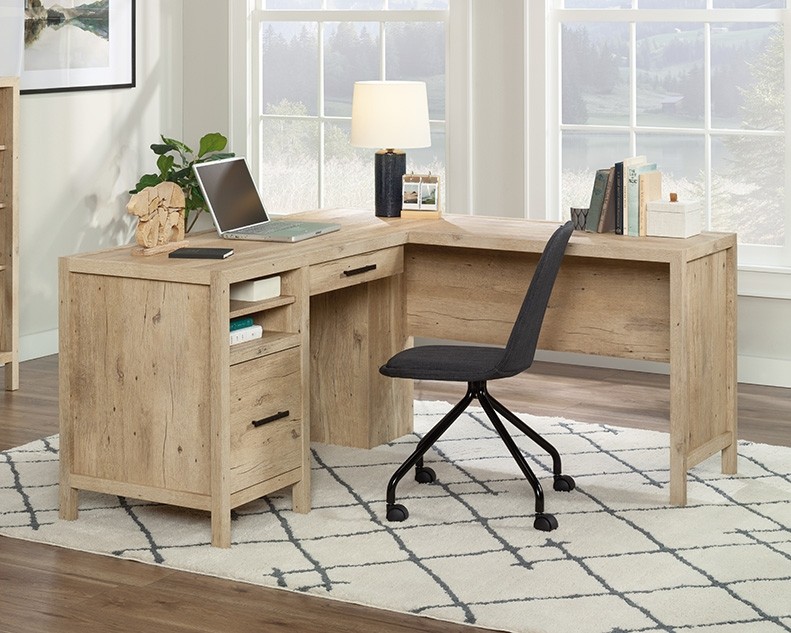 Pacific View L-Shaped Home Office Desk by Sauder, 433562