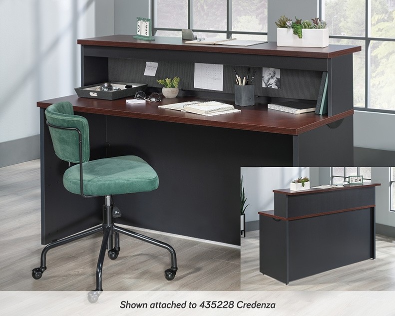 Via Reception Desk Hutch by Sauder, 435230 , desk sold separately