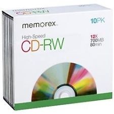 Memorex 700MB/80-Minute 4x CD-RW Media 