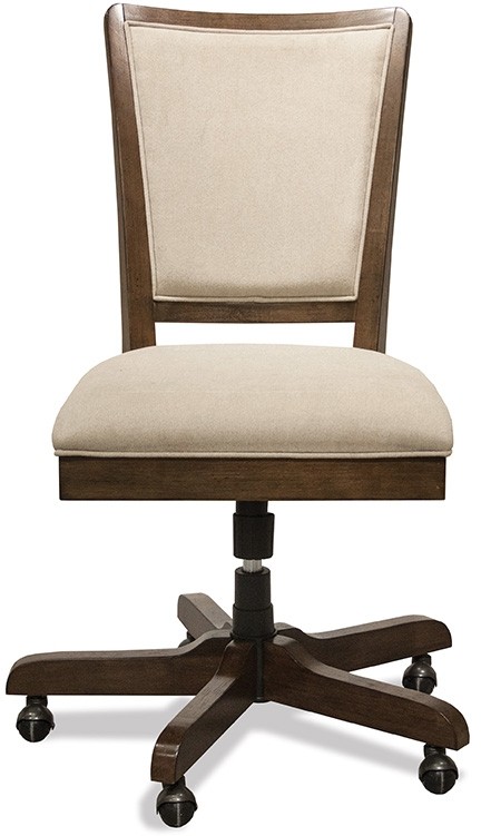 Vogue Collection Upholstered Desk Chair - Plymouth Brown Oak finish