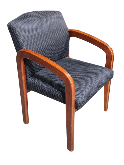 Preowned Guest Chair, Cherry and Black