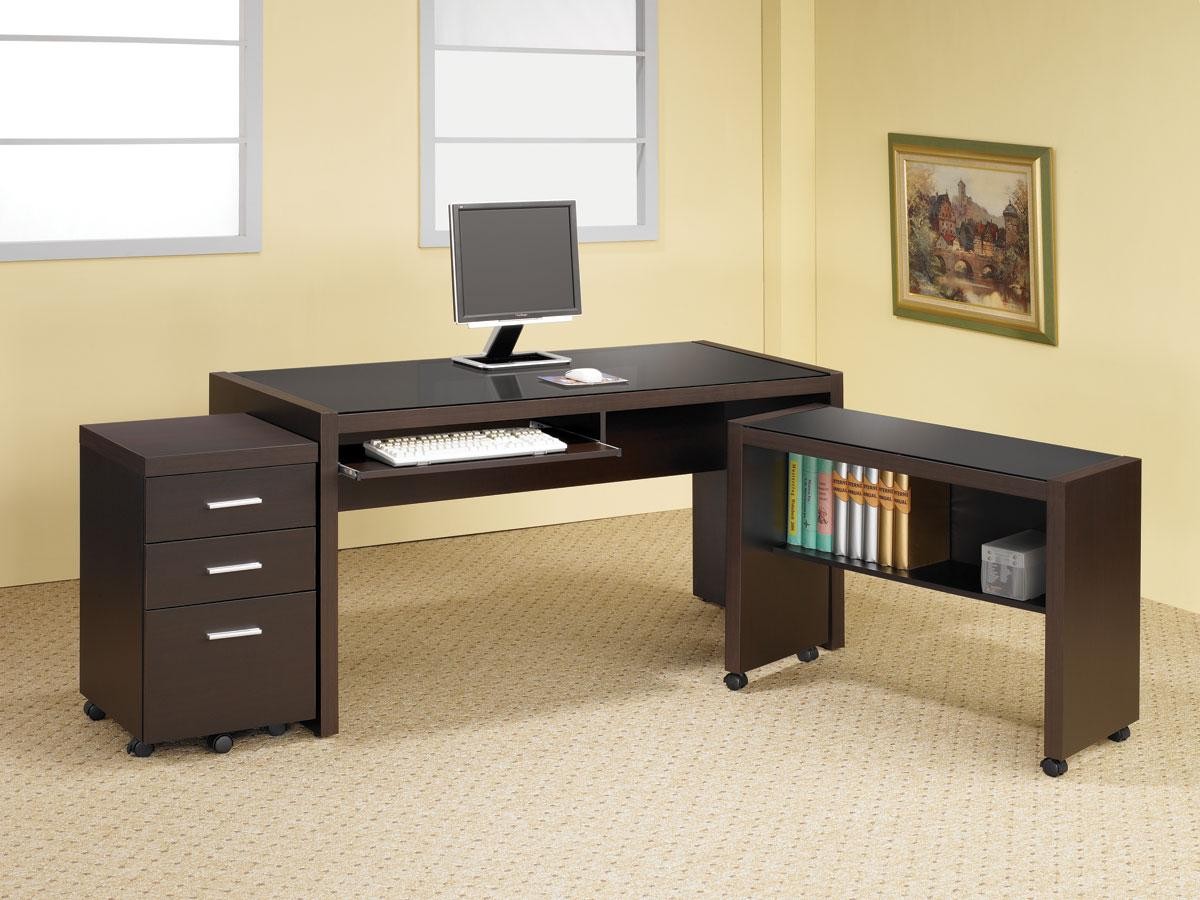 Skylar L Shape Computer Desk with Mobile Return & Mobile Pedestal