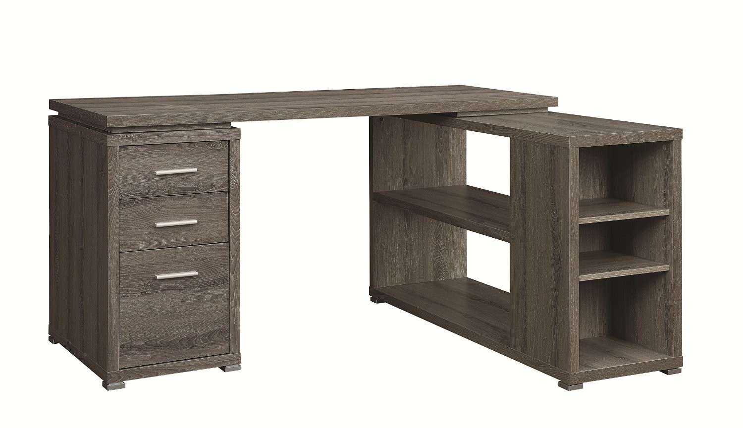 Yvette Collection Office Desk, Weathered Grey