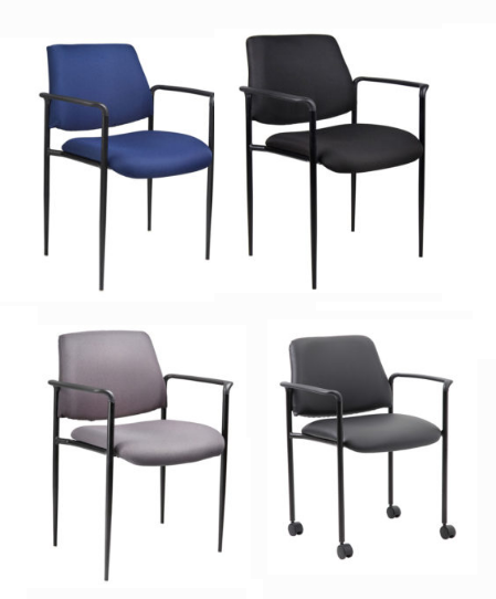 Boss Contemporary Stackable Mesh Guest Chairs
