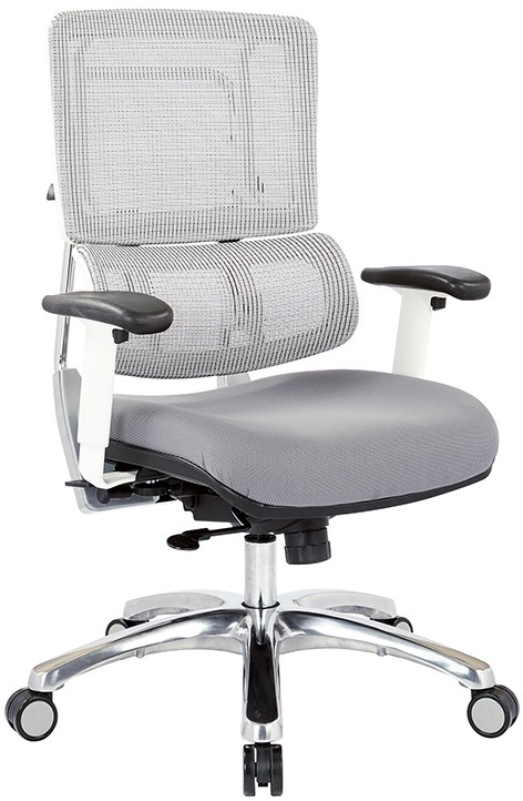 ProLine II Pro X996 Series Vertical White Mesh Back Managers Chair 99661W-5811