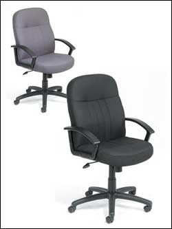 Boss Mid Back Fabric Managers Chair In Black