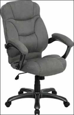 Gray Microfiber High Back Office Chair 
