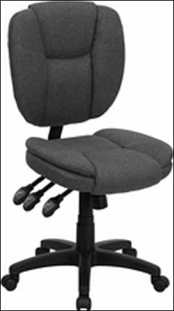 Gray Fabric Multi Function Task Chair 