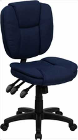 Navy Blue Fabric Multi Function Task Chair 