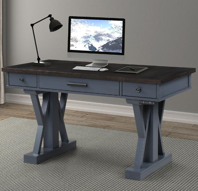 Americana Modern 56" Power Lift Desk - DENIM